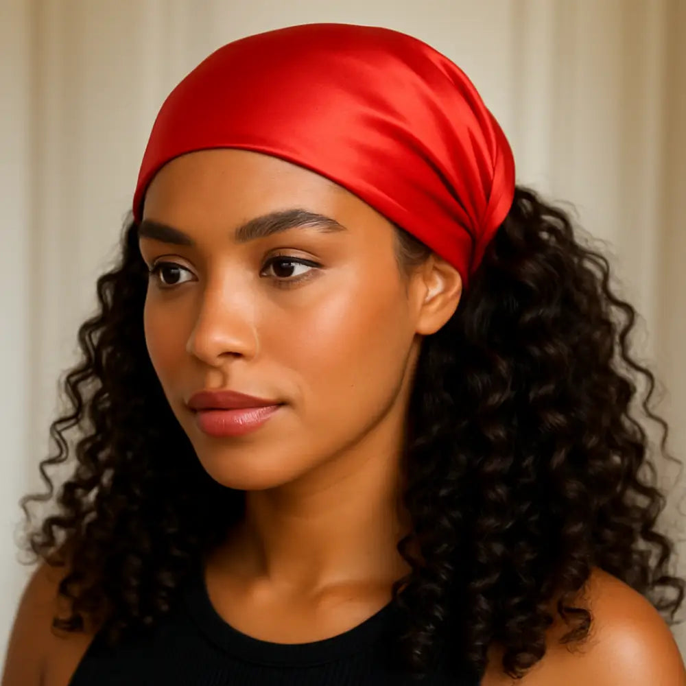 Foulard rouge en soie - 70 * 70 cm