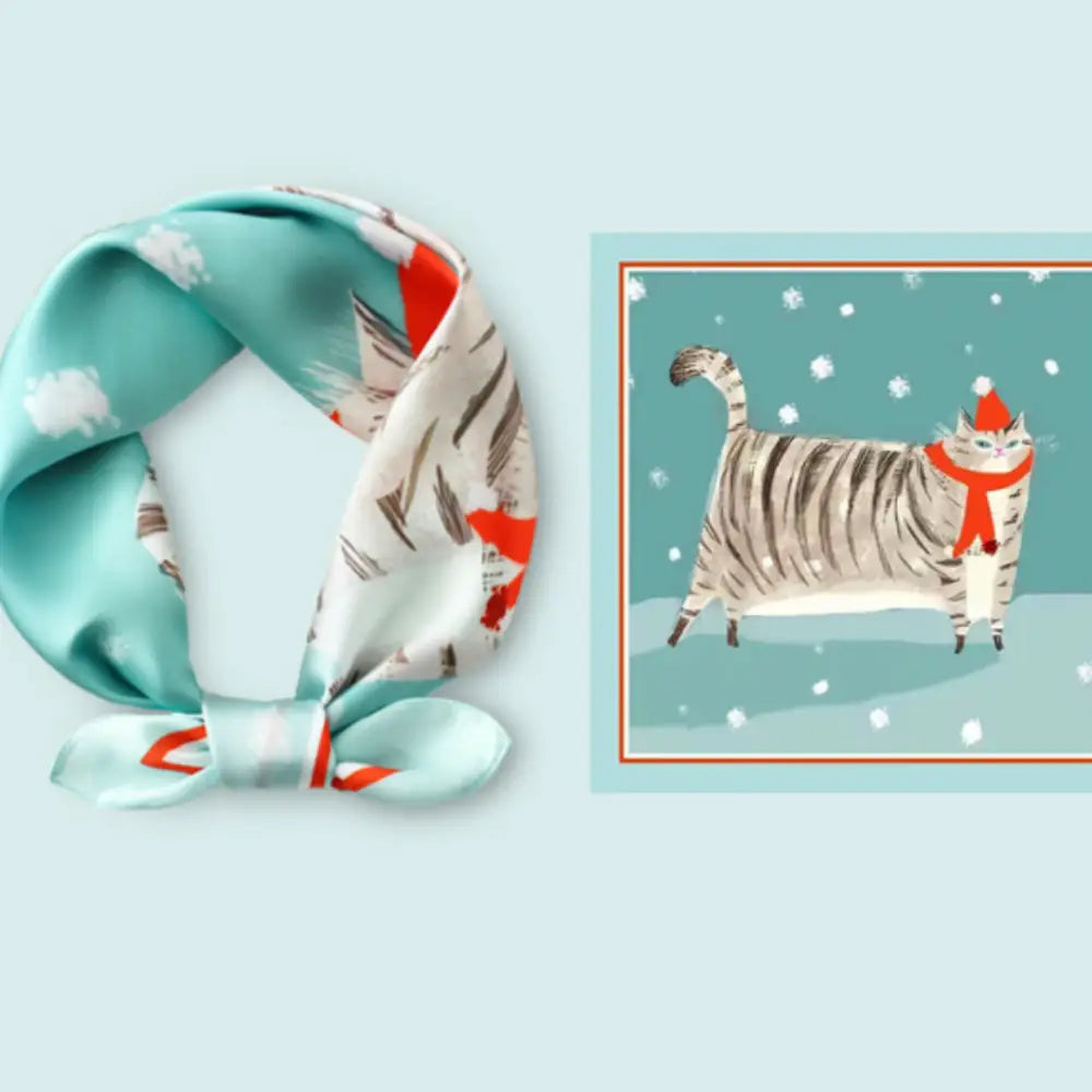 Petit foulard femme - Chat