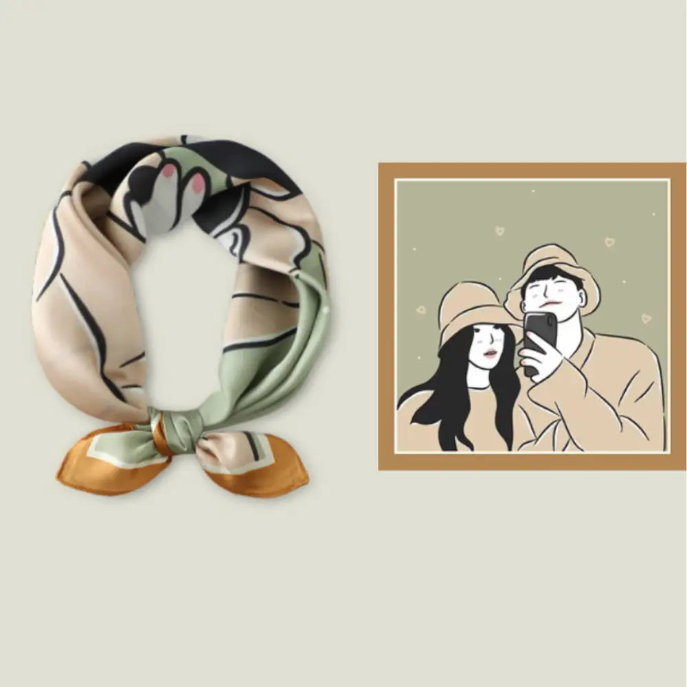 Petit foulard femme - Couple