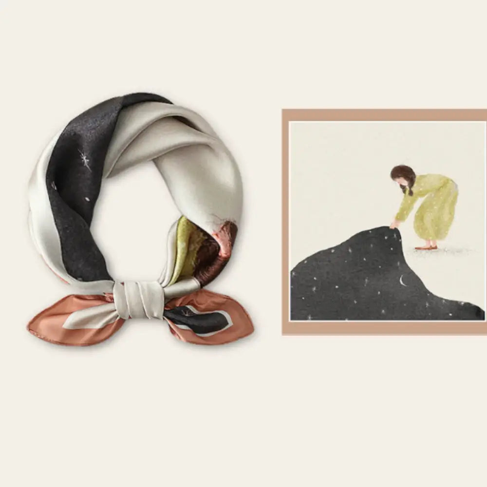 Petit foulard femme - Montagne + femme