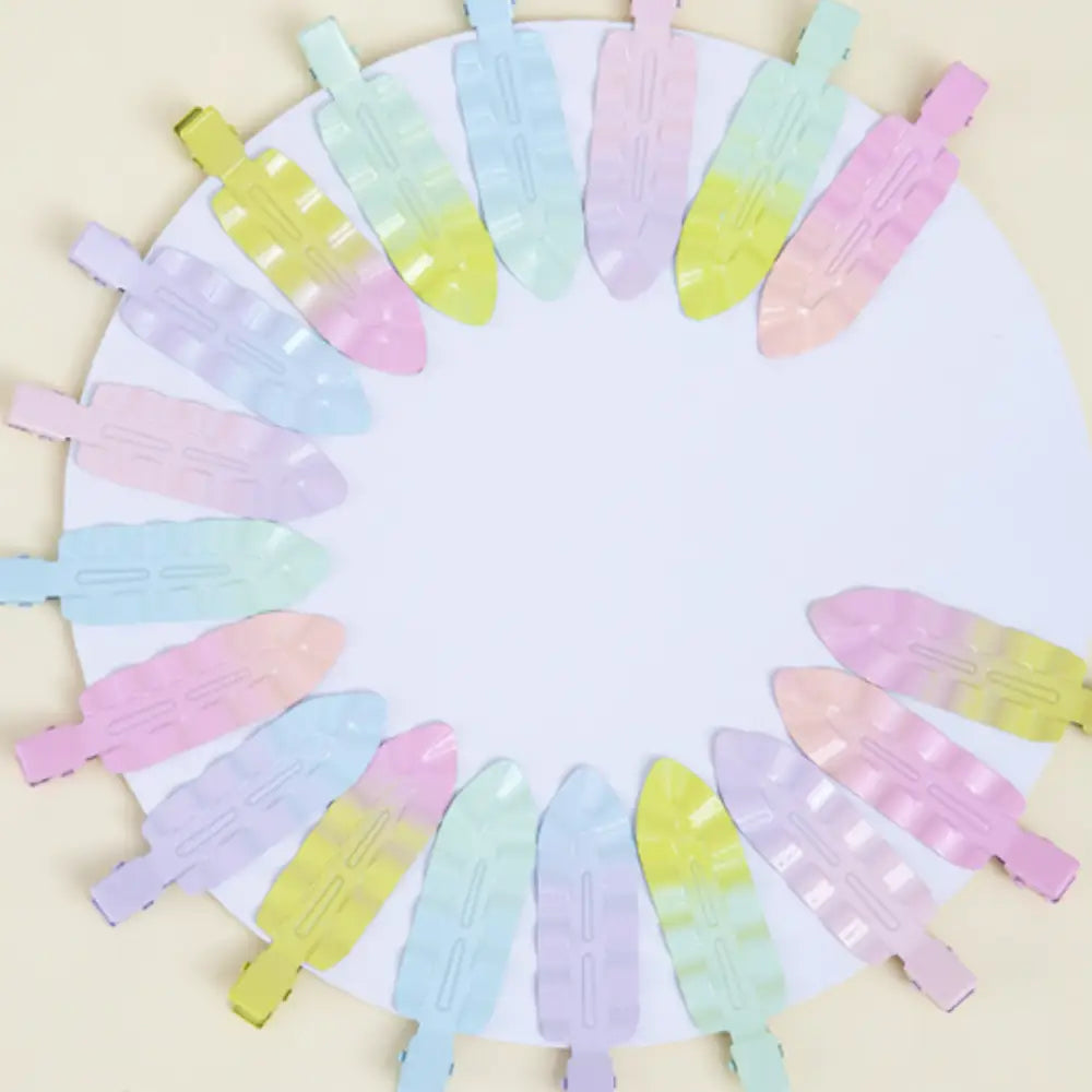 Petites pinces à cheveux - Feuilles endulés / Multicolores