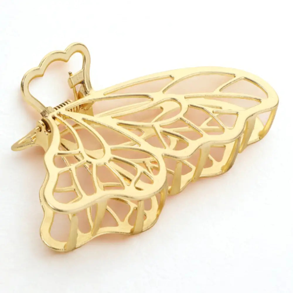 Pince a cheveux doré - Papillon