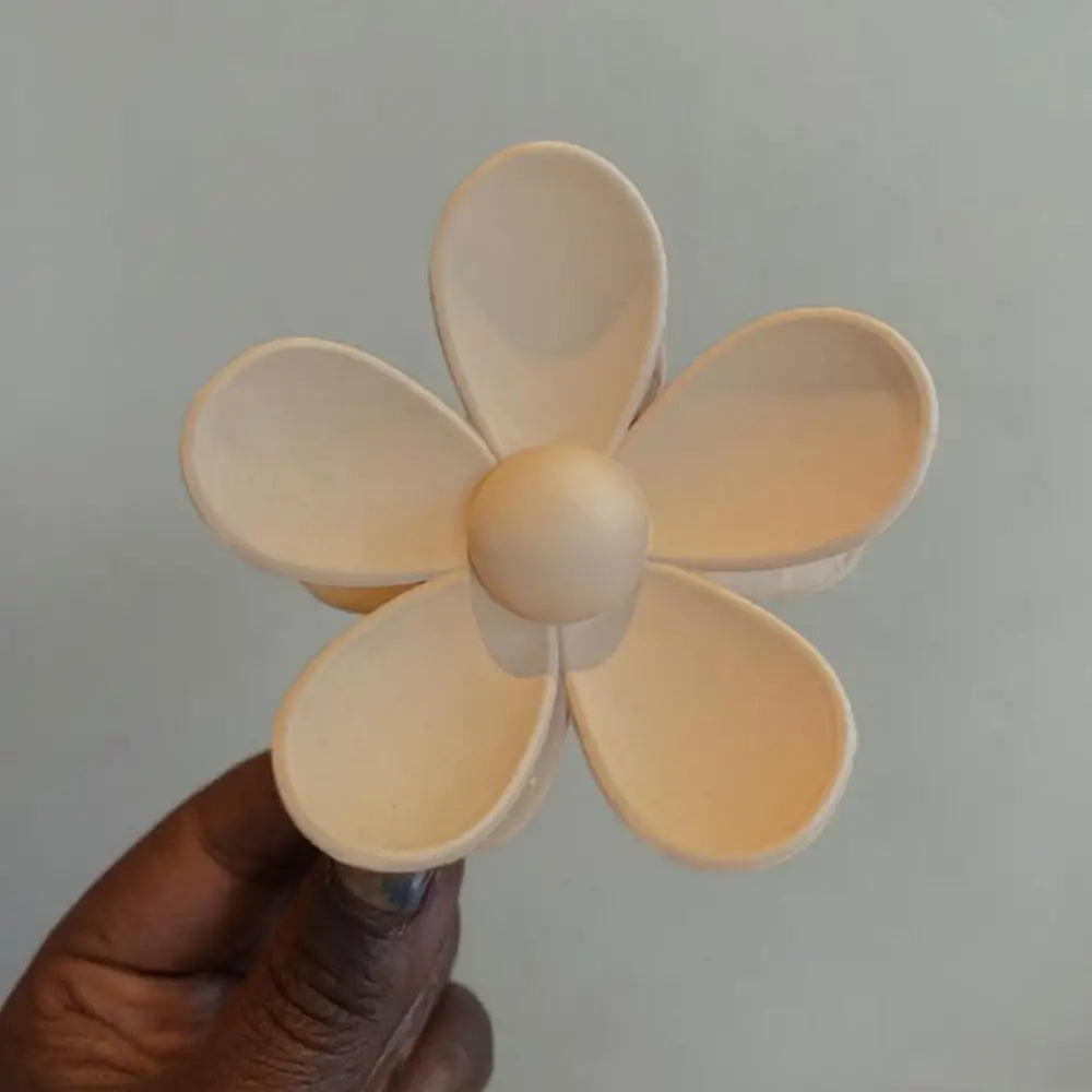 Pince à cheveux fleurs - Beige
