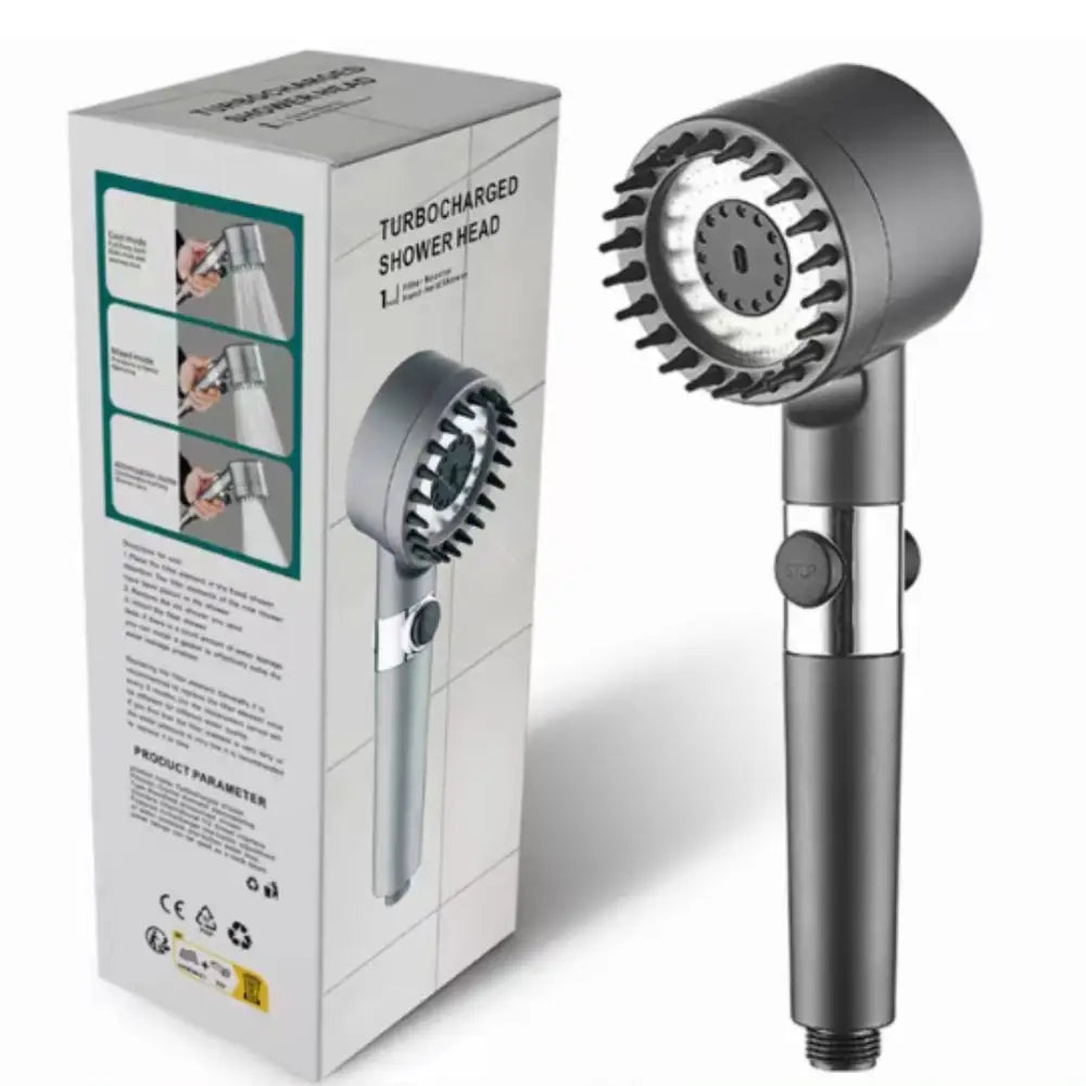 Pommeau de douche pour cheveux afro - Gris foncé + noir