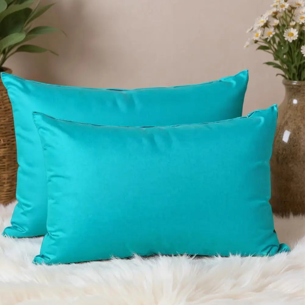 Taie d’oreiller bleu turquoise