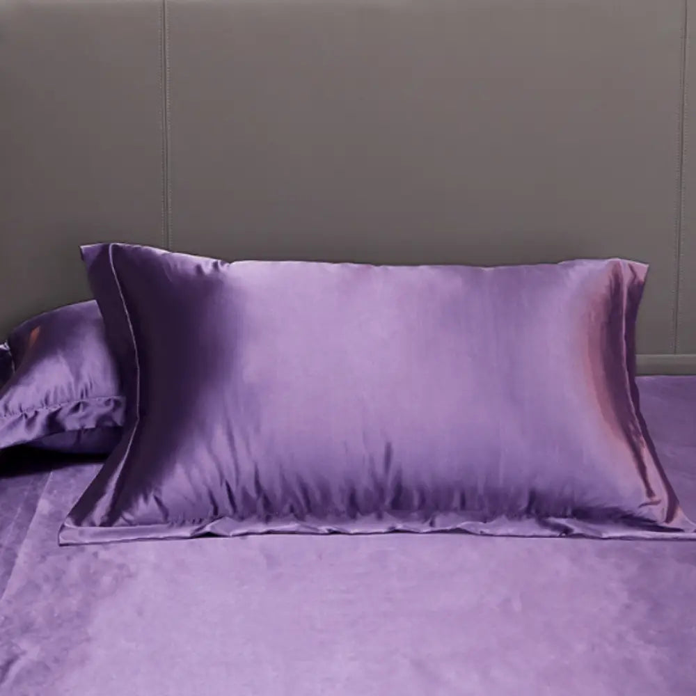 Taie d’oreiller en satin bienfaits - Violet