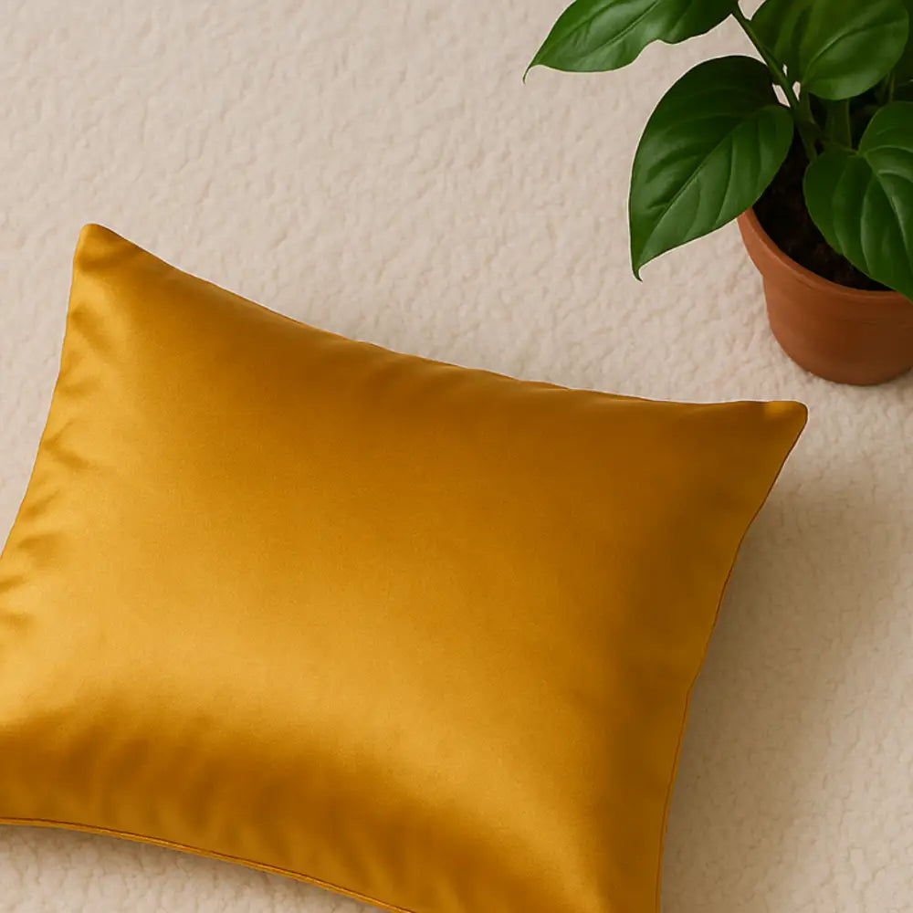 Taie d’oreiller jaune moutarde - 50 - 76 cm