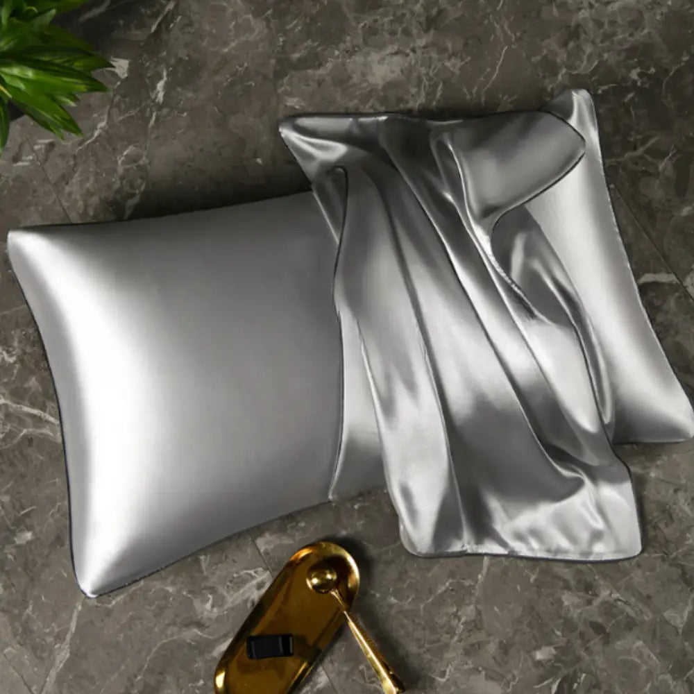 Taie d’oreiller satin 50x70 - Gris