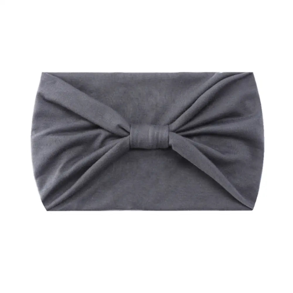 Bandeau cheveux large - Gris foncé