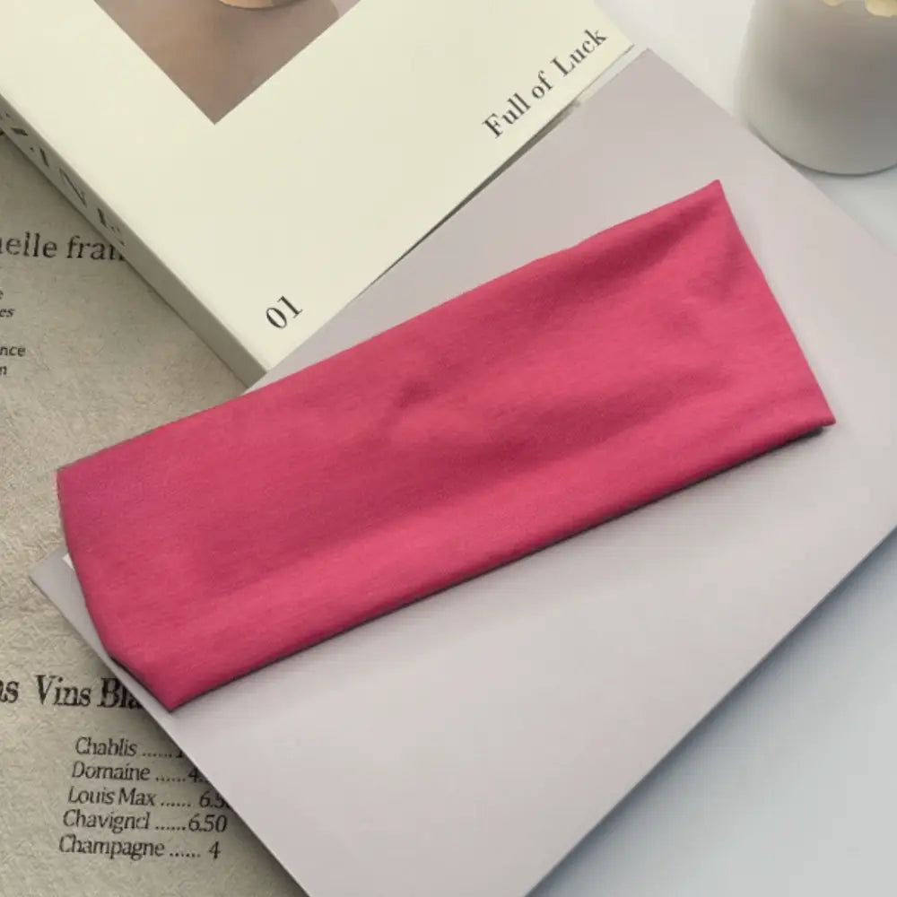 Bandeau elastique pour cheveux - Rose rouge