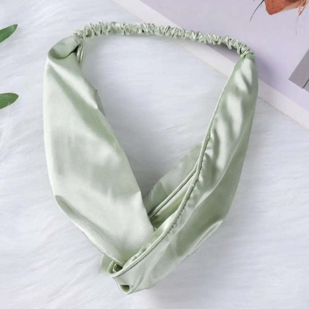 Bandeau en soie - Vert pâle