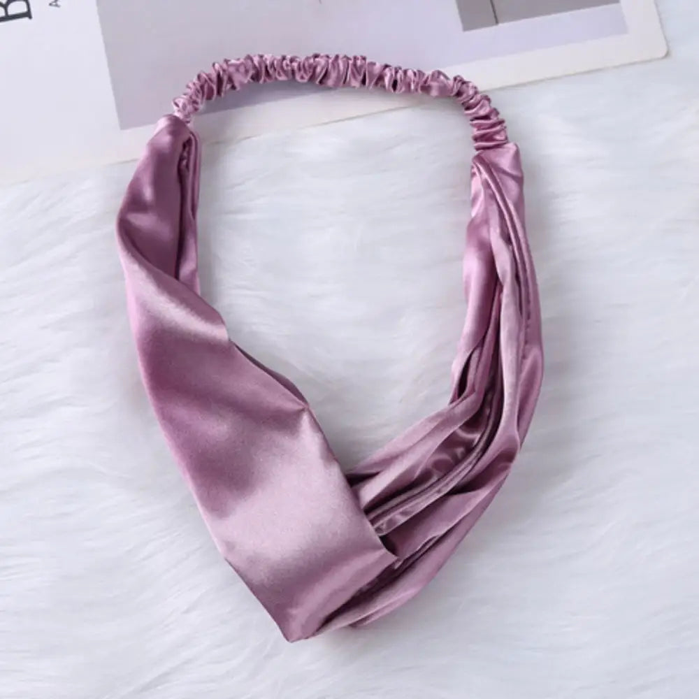 Bandeau en soie - Violet 1