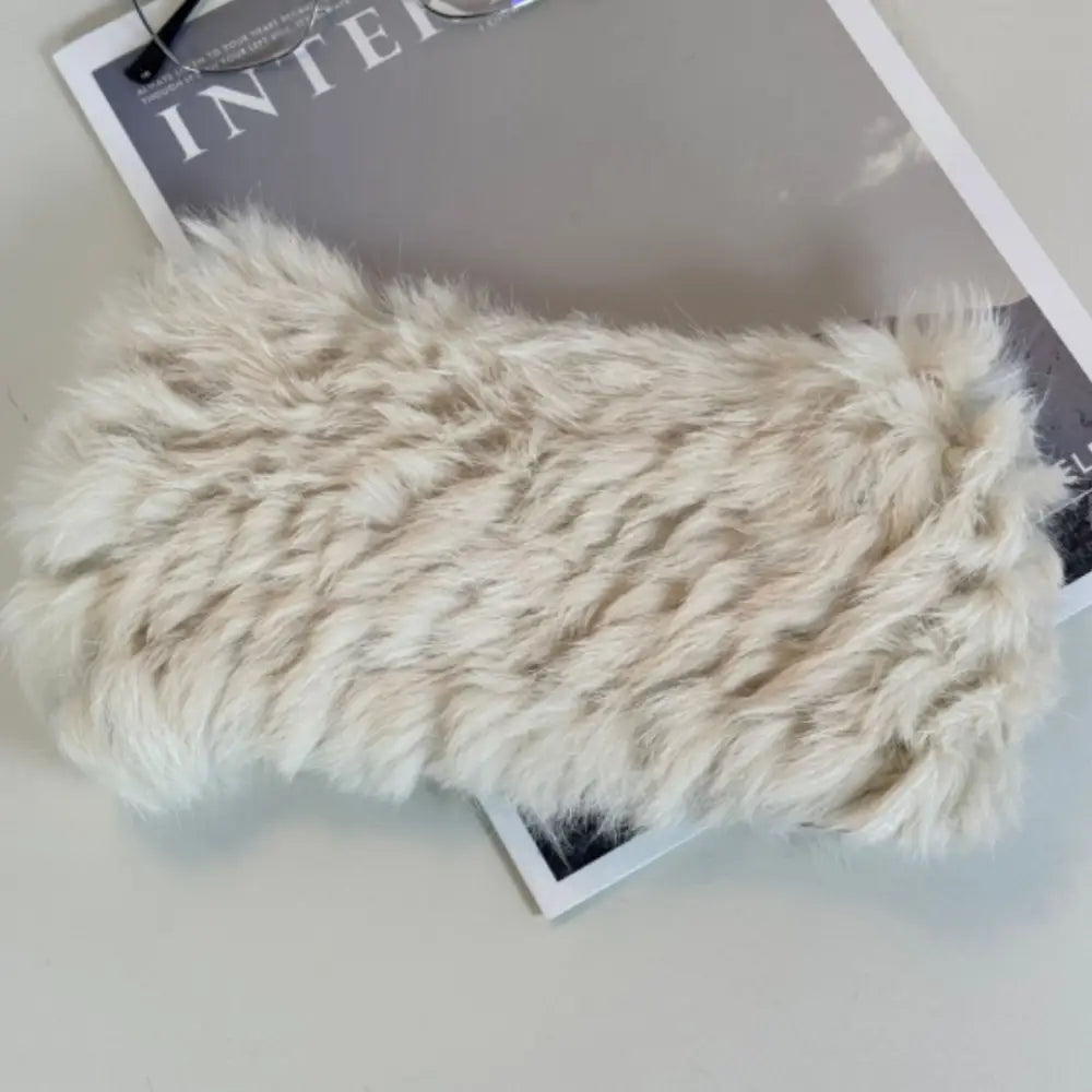 Bandeau fourrure - Beige