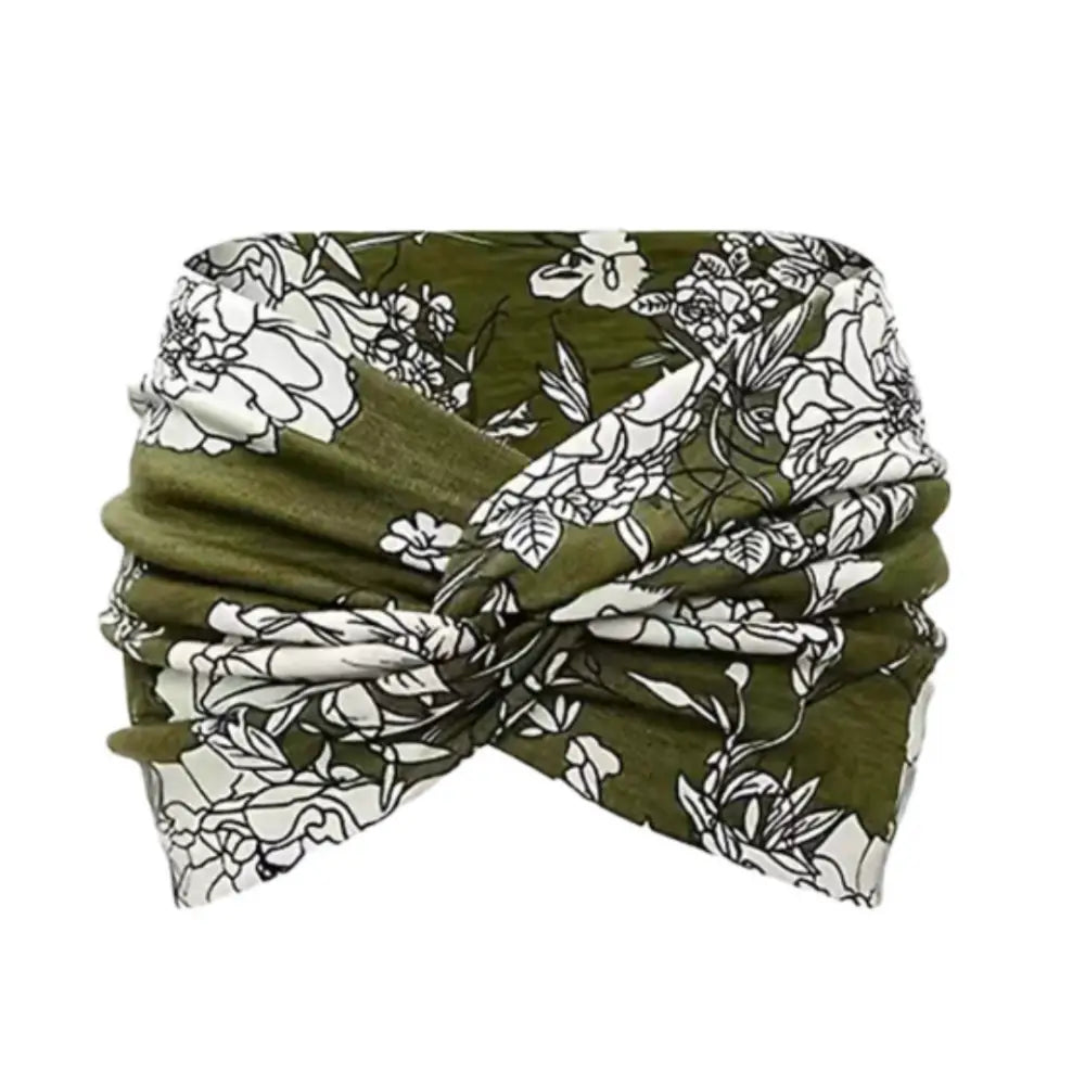 Bandeau pour cheveux afro - Vert armé
