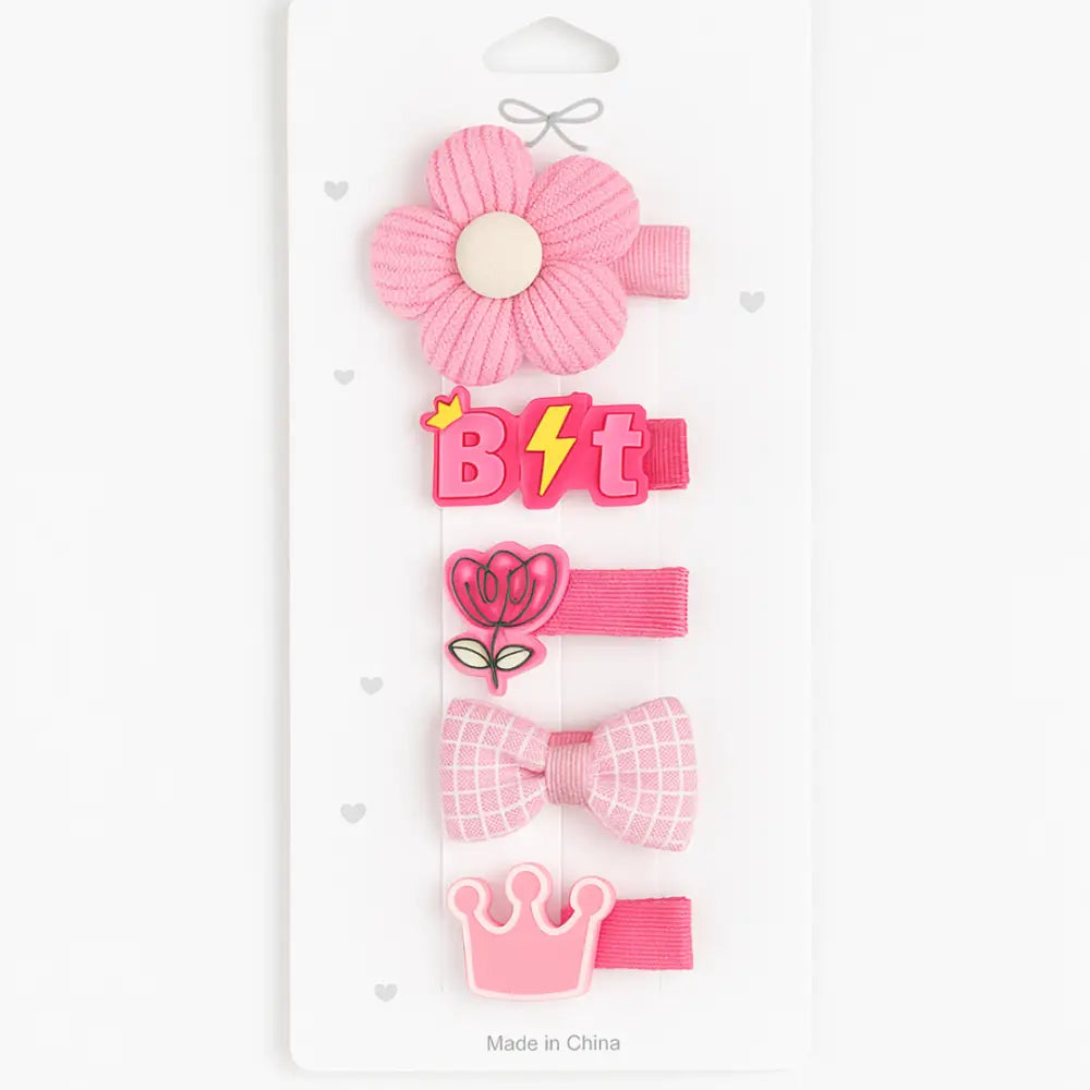Barrette anti glisse bébé - Rose + fushia