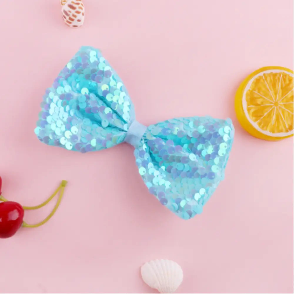 Barrette cheveux ecaille - Bleu ciel