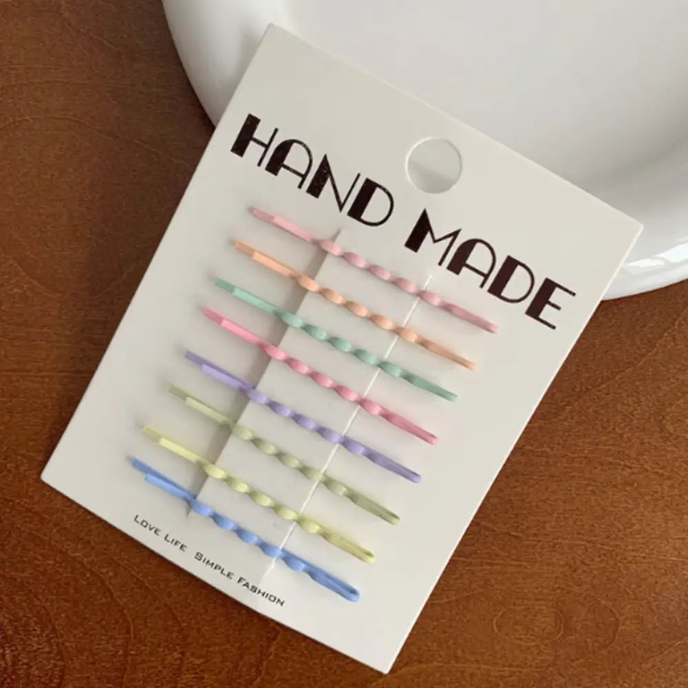 Barrette cheveux fins anti glisse - Macaron / Ondulé