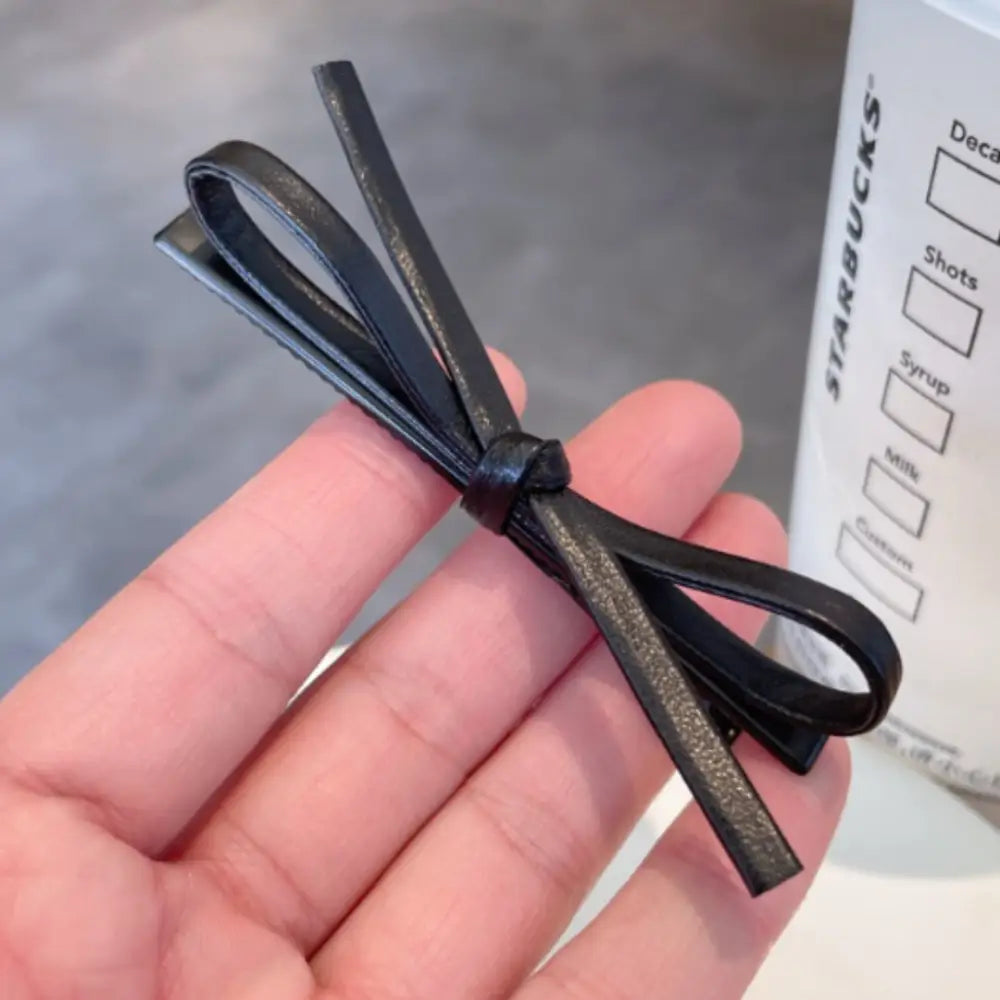 Barrette cheveux noeud - Noir