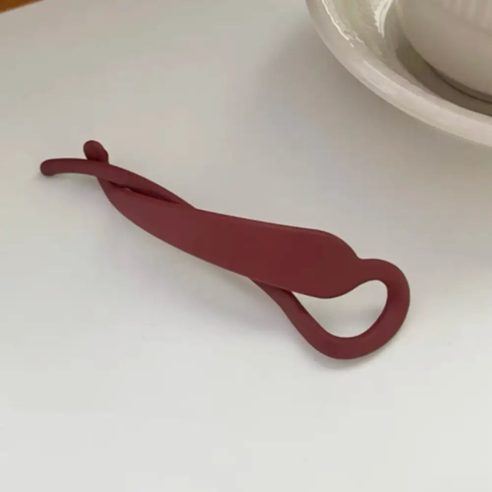 Barrette cheveux vintage - Grenat / Matte