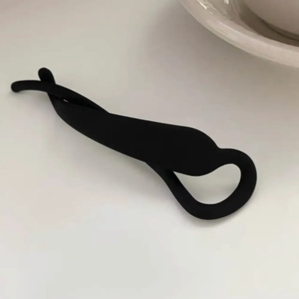 Barrette cheveux vintage - Noir / Matte