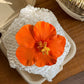 Barrette fleur hawaienne - Orange
