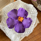 Barrette fleur hawaienne - Violet