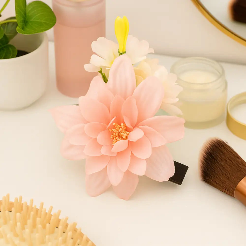 Barrette fleurs séchées mariage