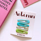 Barrette petite fille - Bleu ciel + vert clair
