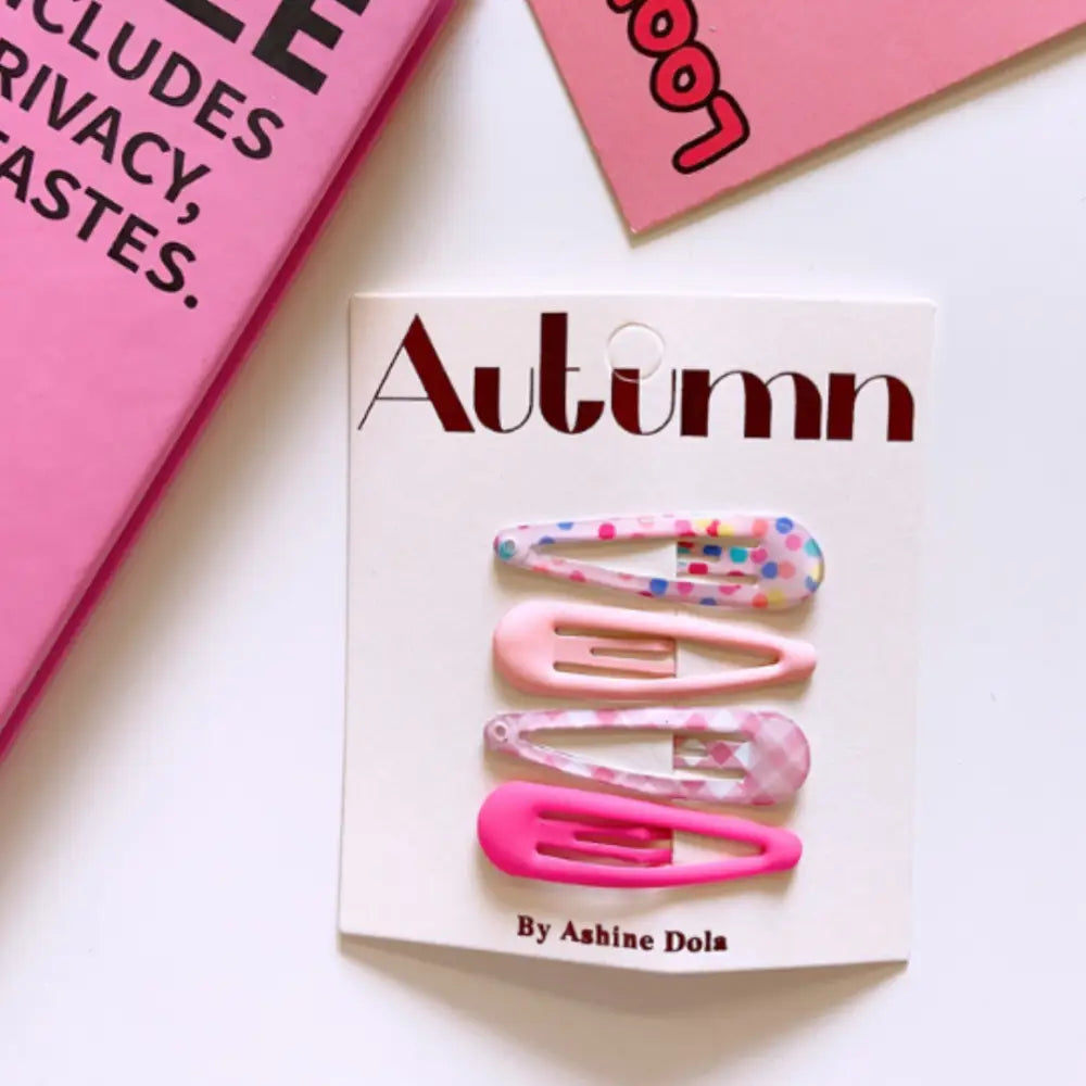 Barrette petite fille - Fushia + rose