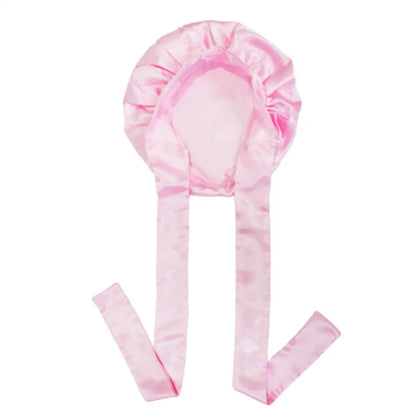 Bonnet cheveux en satin - Rose