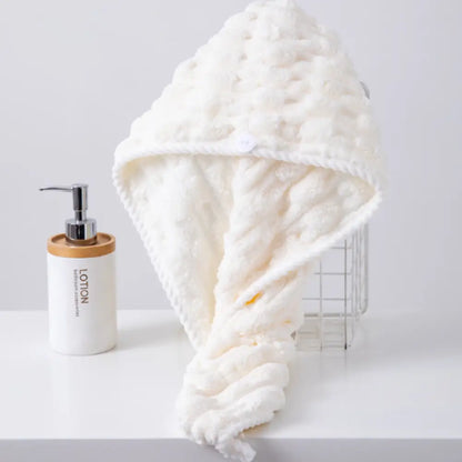 Bonnet de bain cheveux longs - Blanc