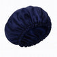 Bonnet en satin cheveux crépus - Bleu marine