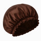 Bonnet en satin cheveux crépus - Café