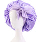 Bonnet en satin pour cheveux bouclés - Violet clair