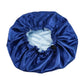 Bonnet en soie cheveux bouclés - Bleu roi / Bleu ciel / 33 - 34 cm