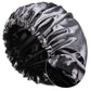 Bonnet en soie cheveux bouclés - Gris foncé / Noir / 33 - 34 cm