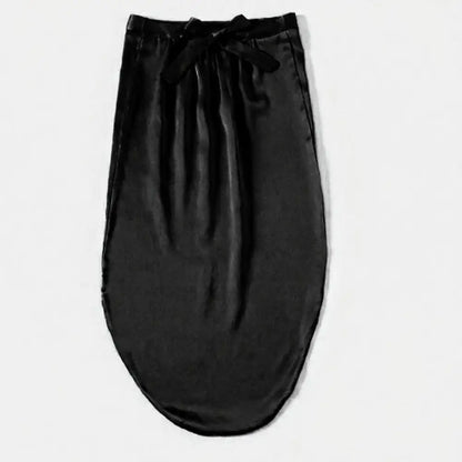 Bonnet en soie cheveux long - Noir