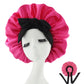Bonnet pour cheveux afro - Noir / Rose rouge