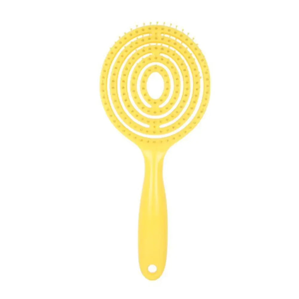 Brosse cheveux ronde - Jaune