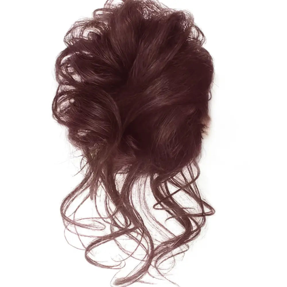 Chouchou en faux cheveux - Brun foncé