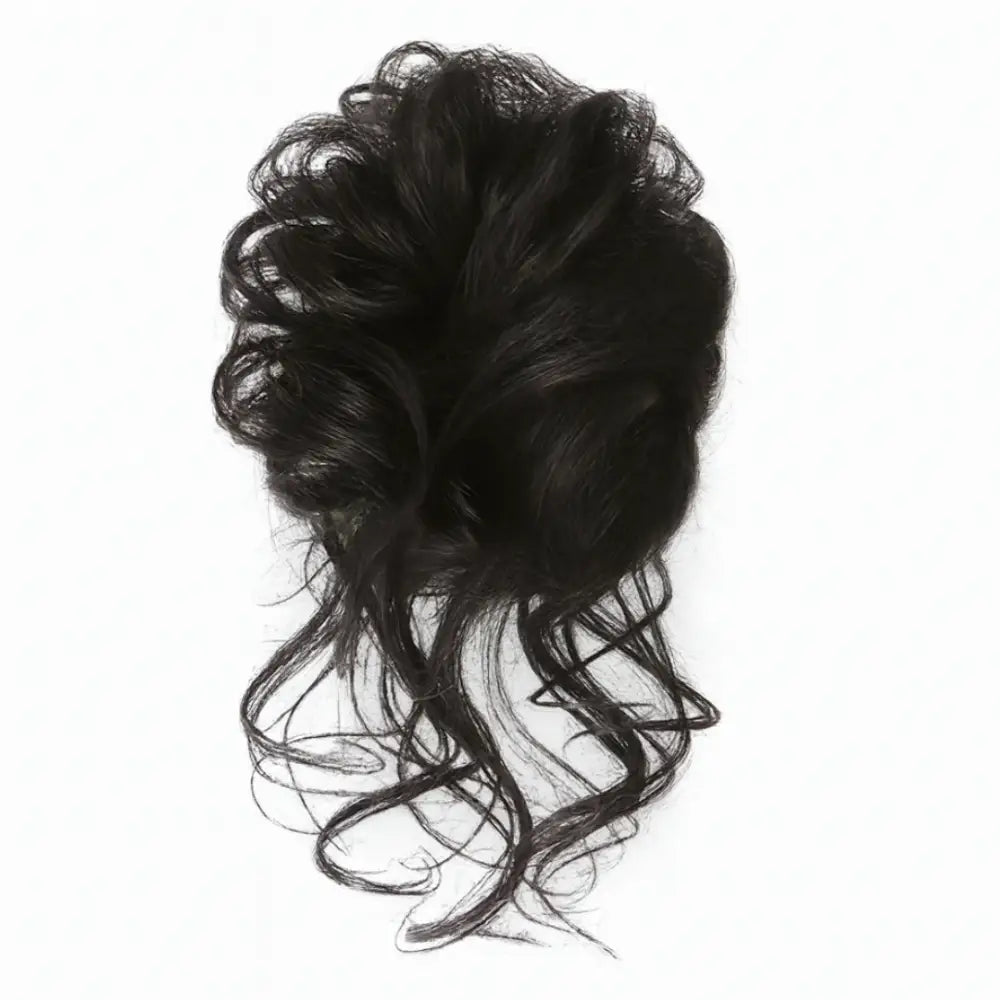 Chouchou en faux cheveux - Noir