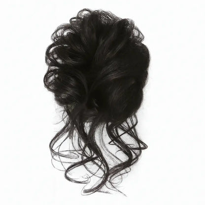 Chouchou en faux cheveux - Noir