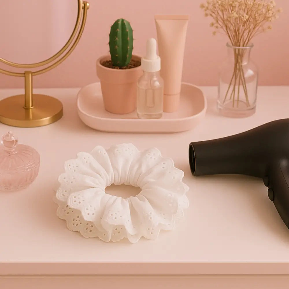Chouchou fleurs cheveux