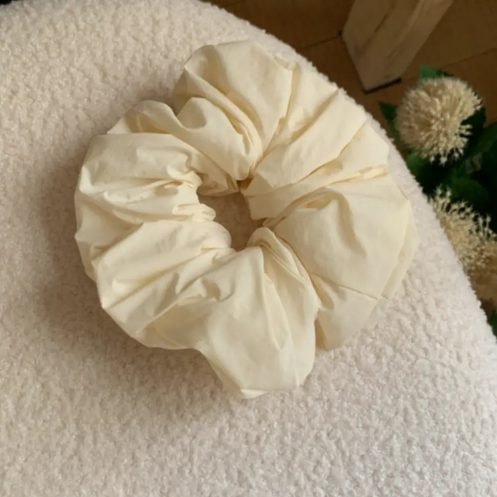 Chouchou qui abime pas les cheveux - Jaune clair / 12 cm