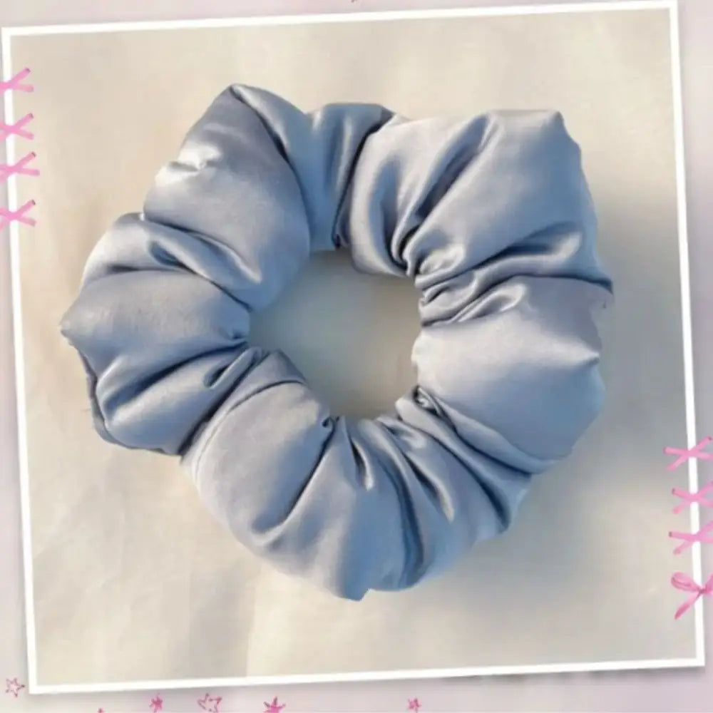 Chouchou qui ne casse pas les cheveux - Bleu / 13 cm