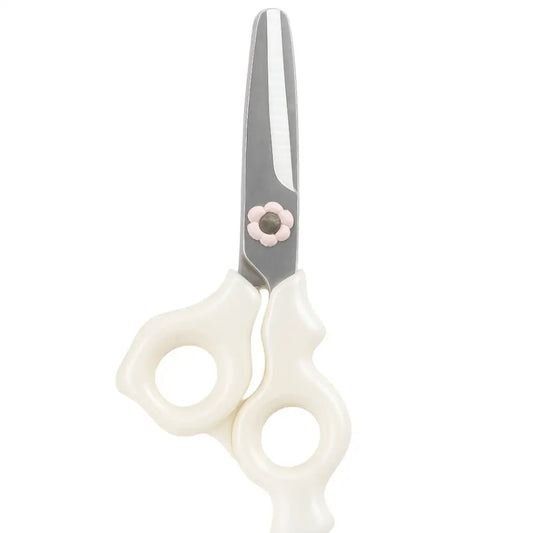 Ciseaux blanc - Rose / 7 pouces