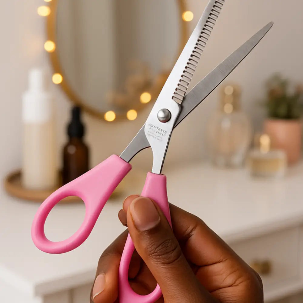 ciseaux coiffure frange - Rose / 6 pouces