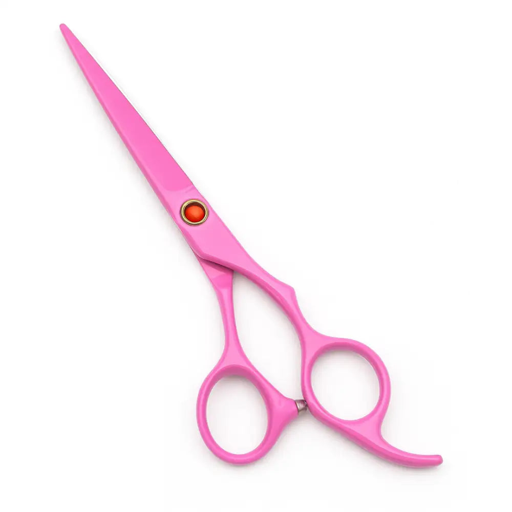 Ciseaux coiffure rose - Plat / 6 pouces