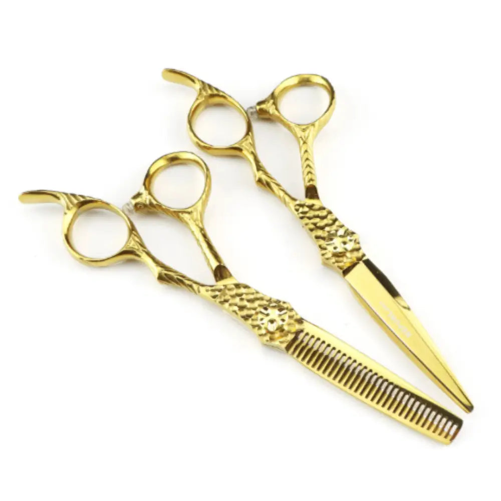 Ciseaux dorés coiffeur