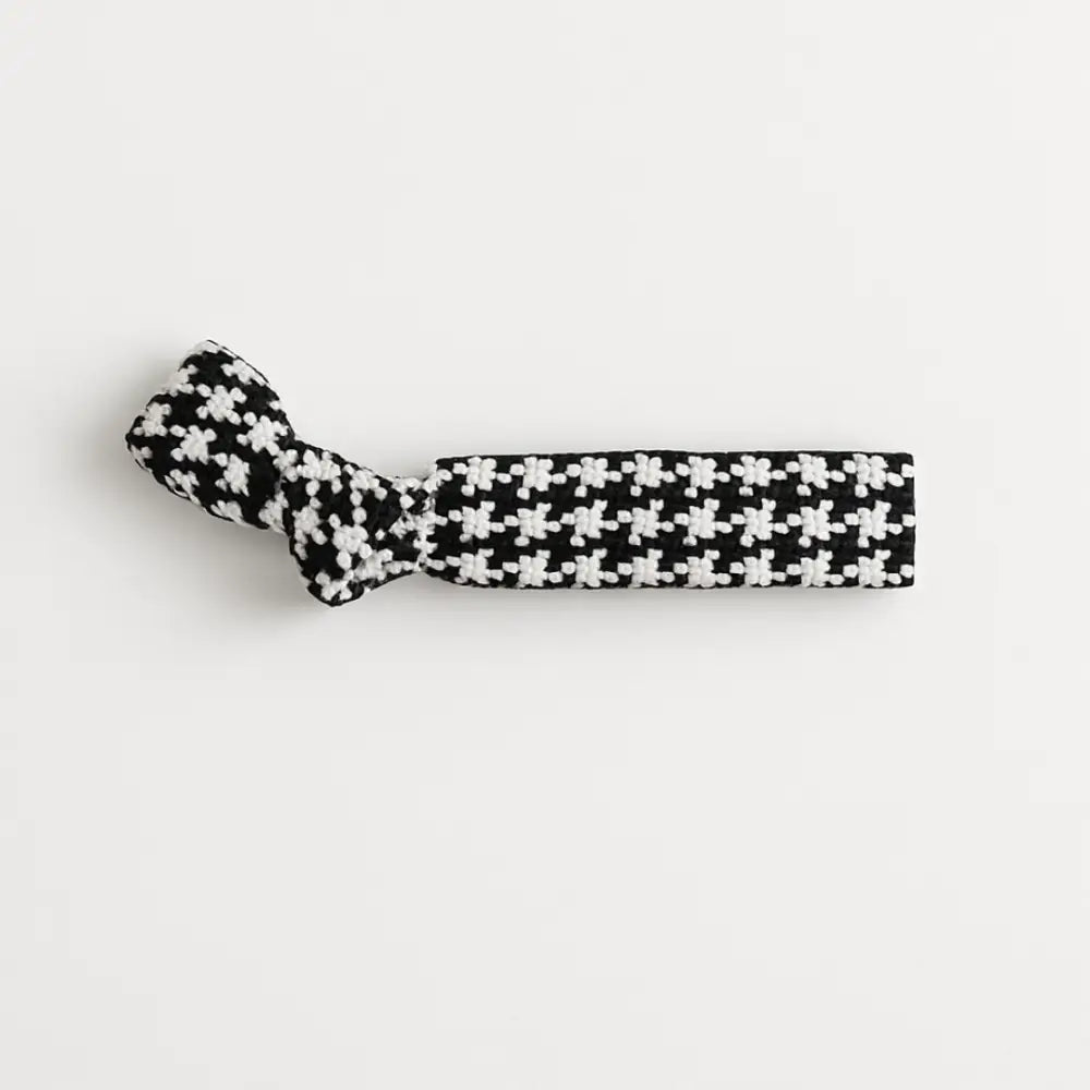 Elastique cheveux homme - Carreaux / Noir et blanc